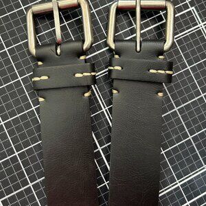 Lot Of 2 Belts For Men NYBC Leather Stitched Black NWT Size Small 30-32